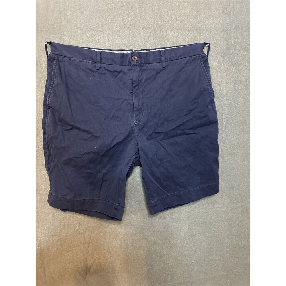 Polo Ralph Lauren Mens Size 38 Blue Stretch Classic Fit Flat Front Casual Golf